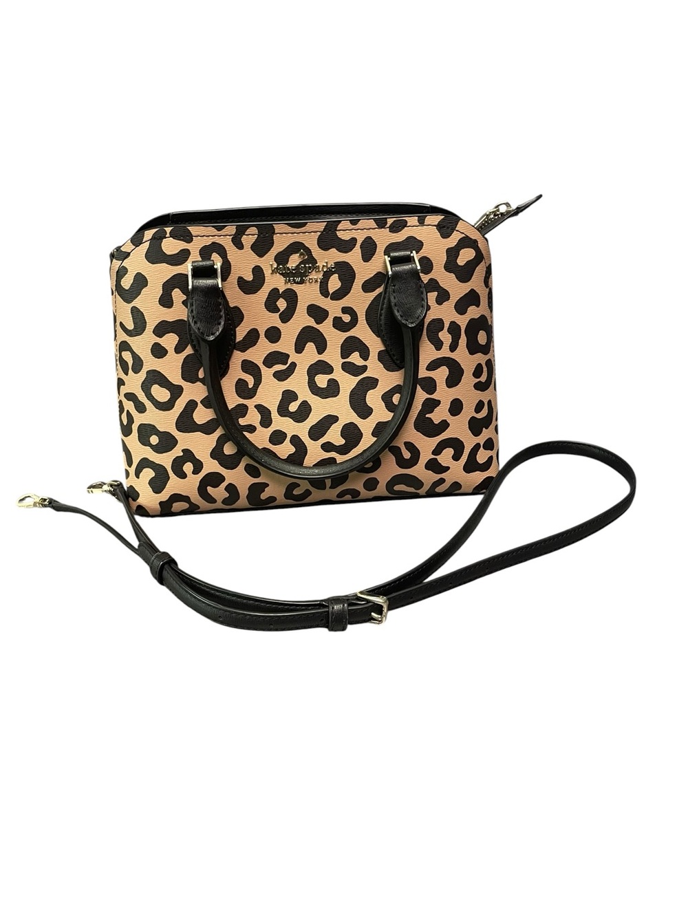 kate spade Leopard Print Crossbody Satchel - Tan & Black